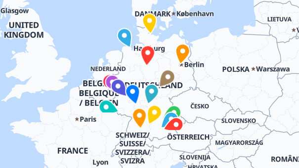 Map of company locations