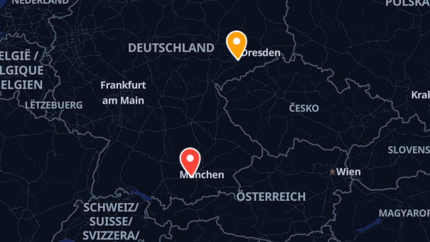 Map of company locations