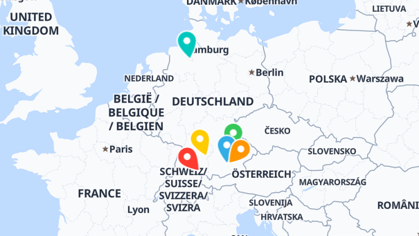 Map of company locations