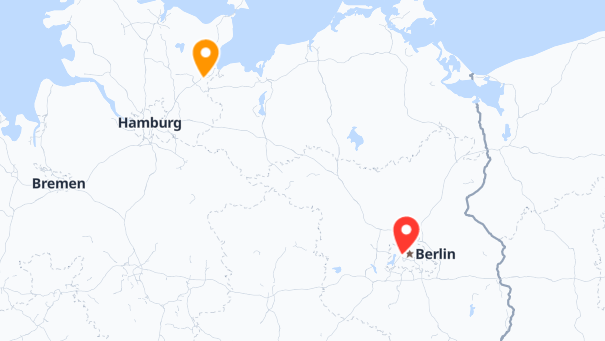 Map of company locations