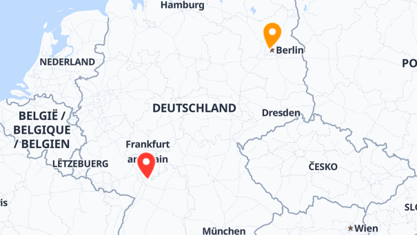 Map of company locations