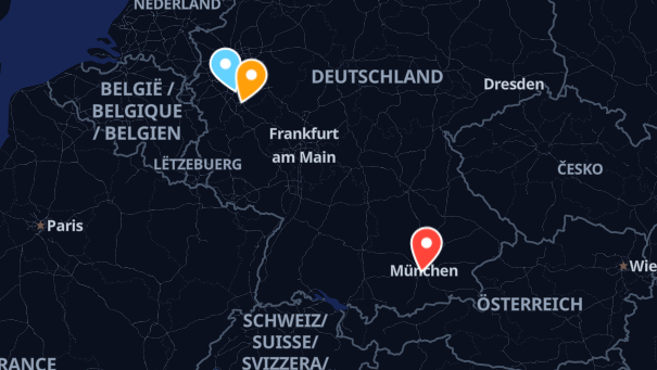 Map of company locations