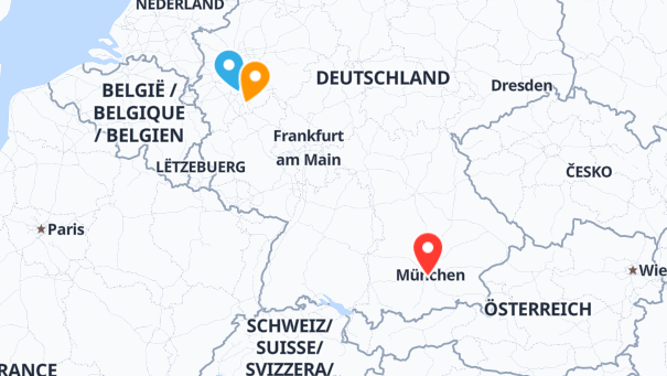 Map of company locations
