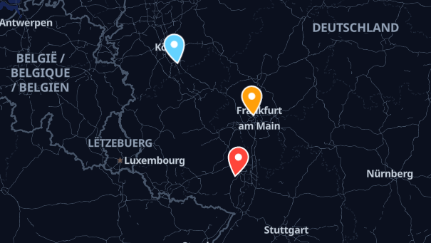 Map of company locations