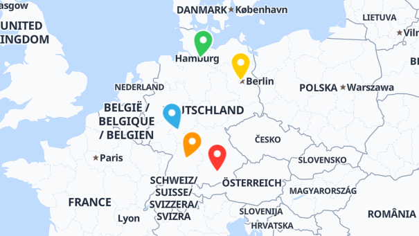 Map of company locations