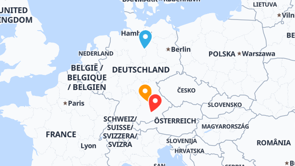 Map of company locations