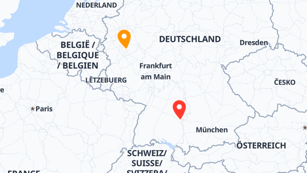 Map of company locations
