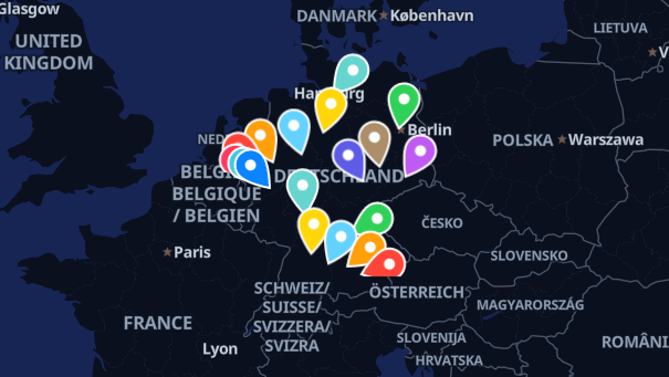 Map of company locations