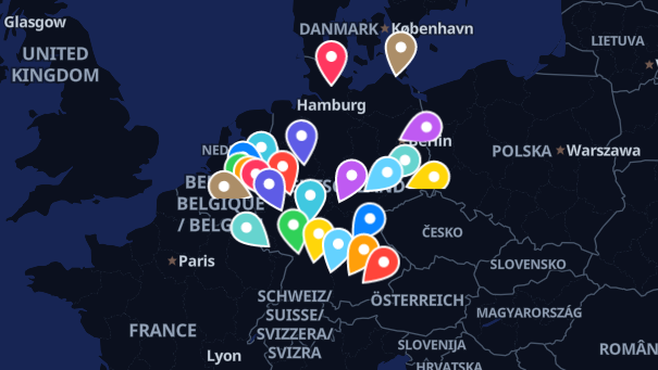 Map of company locations