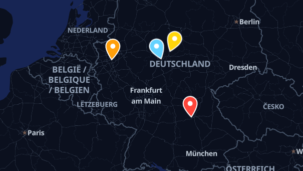 Map of company locations