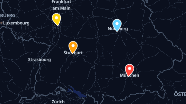 Map of company locations