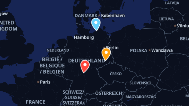 Map of company locations