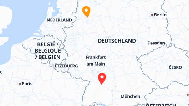 Map of company locations