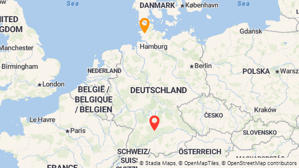 Map of company locations