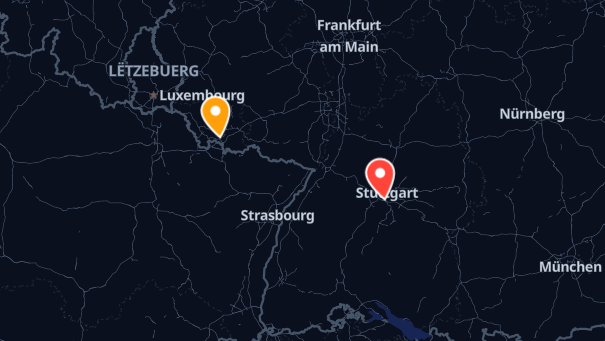Map of company locations