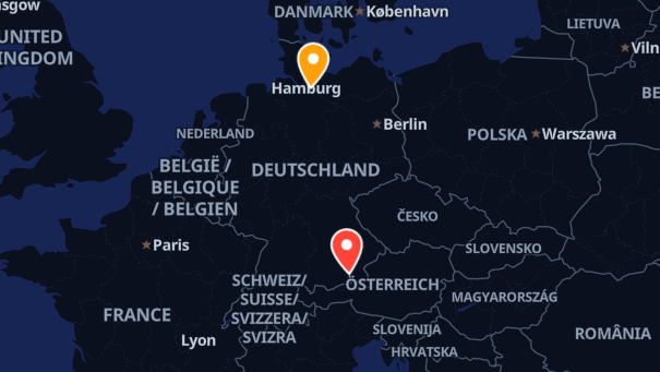 Map of company locations
