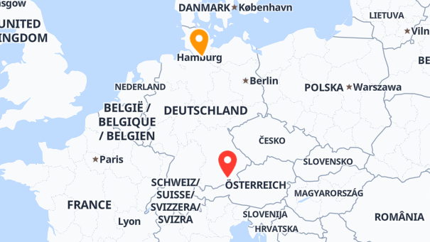 Map of company locations