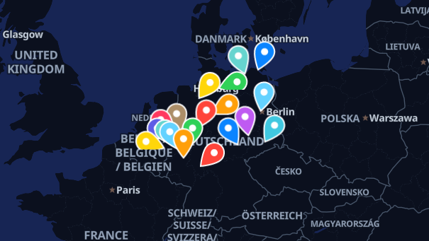 Map of company locations