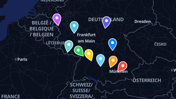 Map of company locations