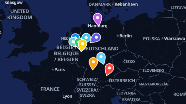 Map of company locations