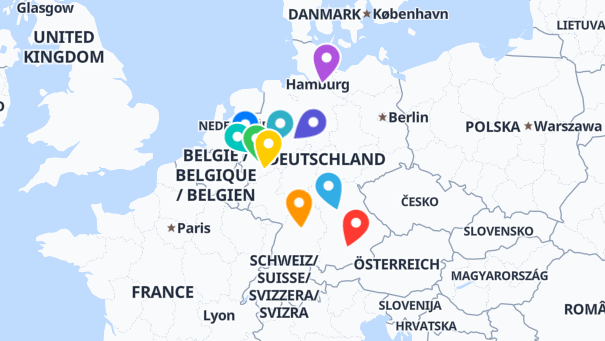 Map of company locations