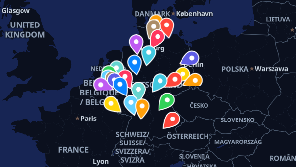 Map of company locations