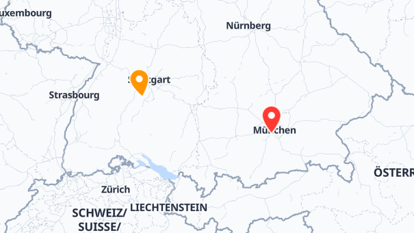 Map of company locations