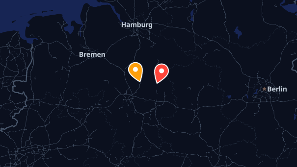 Map of company locations