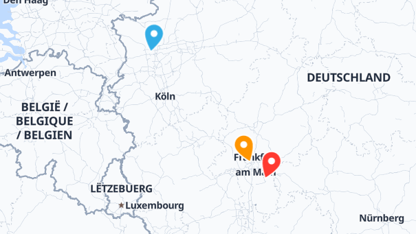 Map of company locations