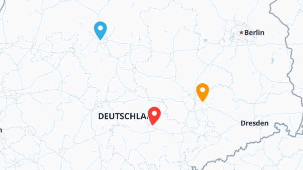 Map of company locations