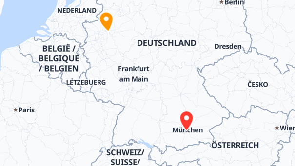 Map of company locations