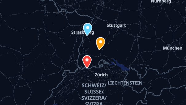 Map of company locations