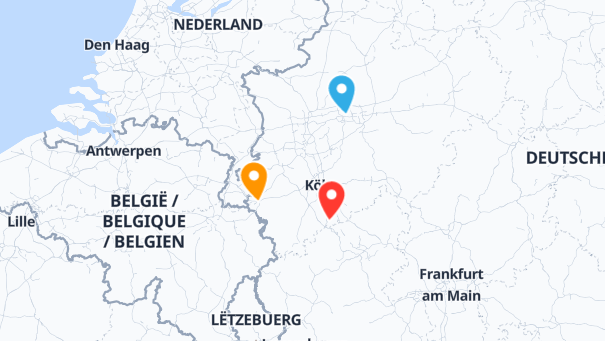 Map of company locations