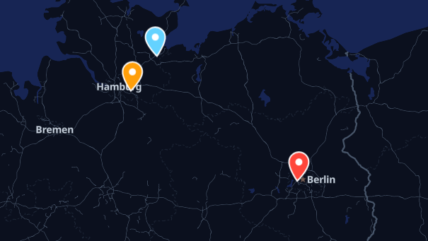Map of company locations