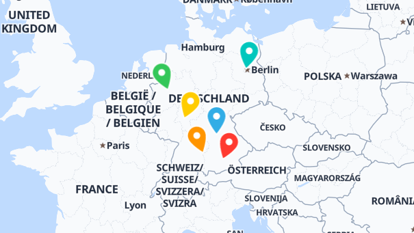Map of company locations