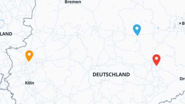 Map of company locations