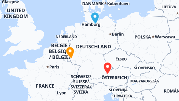 Map of company locations