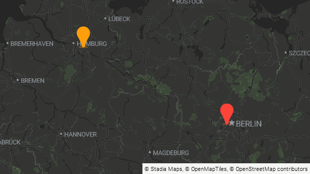 Map of company locations