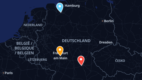 Map of company locations