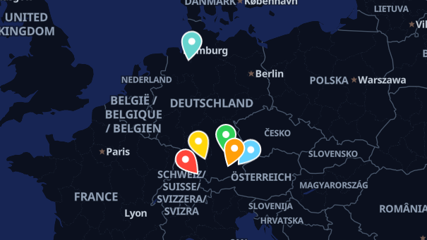Map of company locations