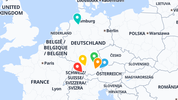 Map of company locations