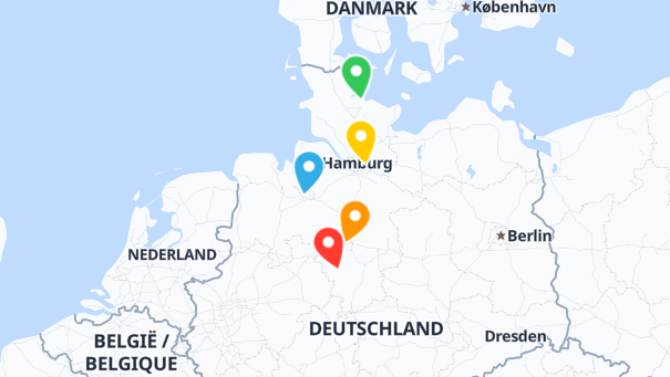 Map of company locations