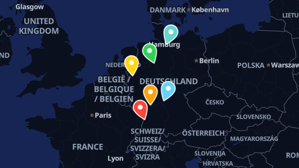 Map of company locations