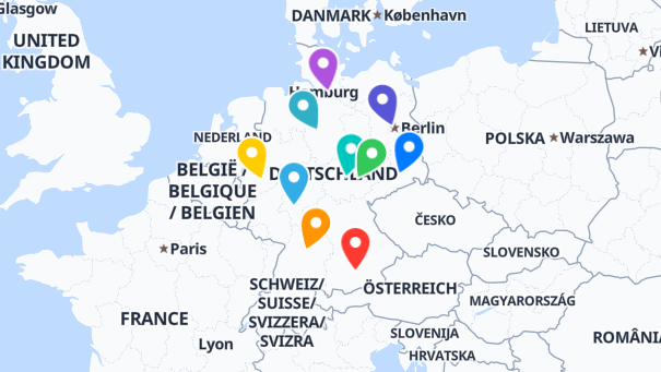 Map of company locations
