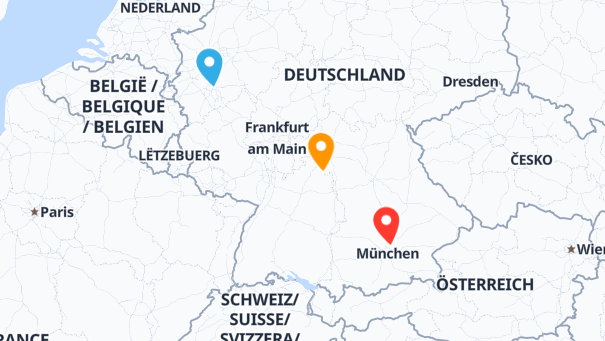 Map of company locations