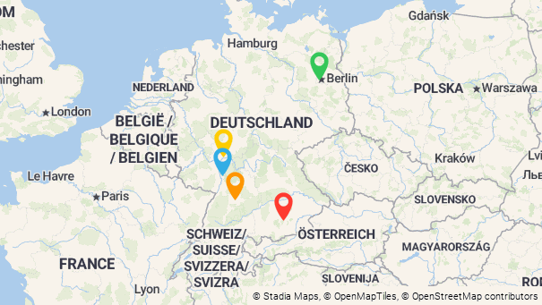 Map of company locations
