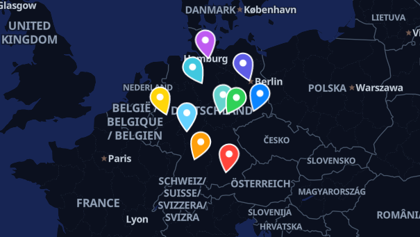 Map of company locations