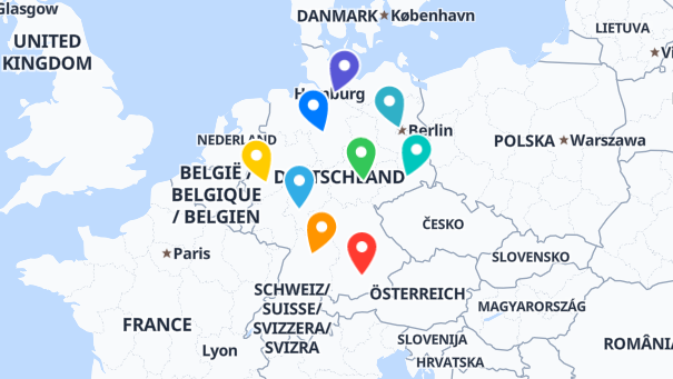 Map of company locations