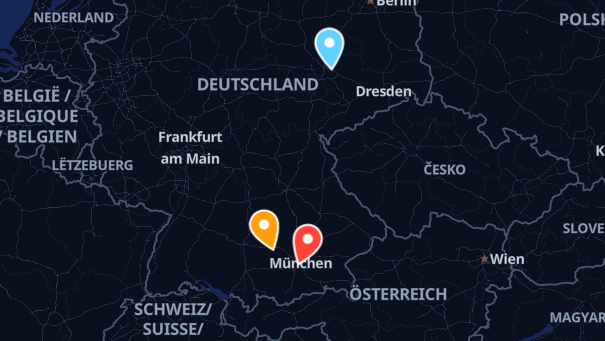 Map of company locations