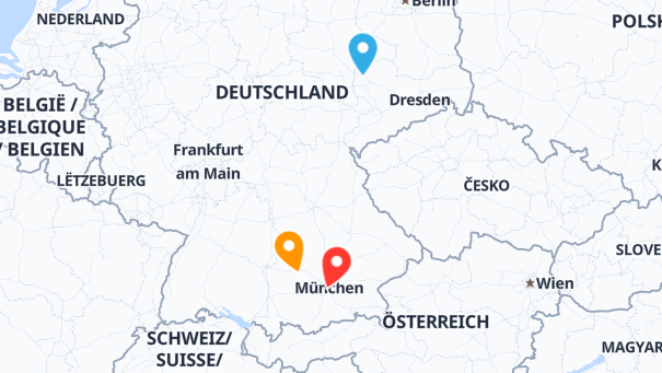 Map of company locations